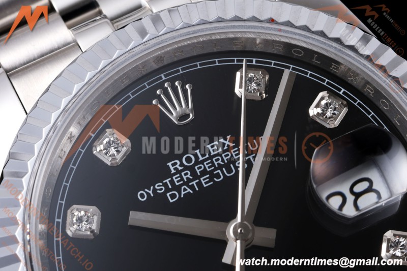 Rolex - Datejust 126234 36mm Jub Flt 904L SS/SS Blk/Dia QF SH3235 | 롤렉스 - 데이저스트 126234 36mm 주빌리 플라이트 904L SS/SS 블랙/다이아몬드 QF SH3235