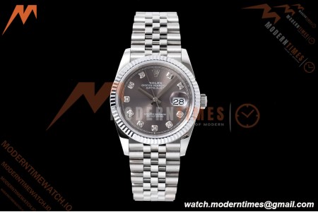 Rolex - Datejust 126234 36mm Jub Flt 904L SS/SS Grey/Dia QF SH3235
