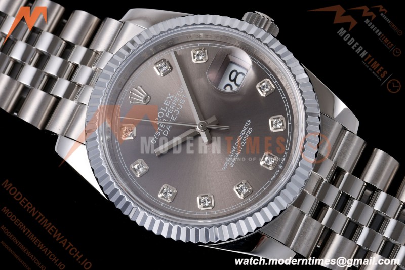 Rolex - Datejust 126234 36mm Jub Flt 904L SS/SS Grey/Dia QF SH3235