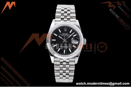 Rolex - Datejust 126234 36mm Jub Flt 904L SS/SS Blk/Stk QF SH3235