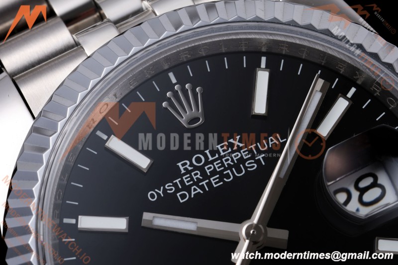 Rolex - Datejust 126234 36mm Jub Flt 904L SS/SS Blk/Stk QF SH3235 | 롤렉스 - 데이저스트 126234 36mm 주빌리 플라이트 904L SS/SS 블랙/스트라이프 QF SH3235