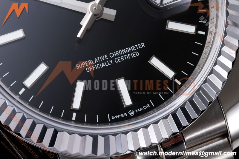 Rolex - Datejust 126234 36mm Jub Flt 904L SS/SS Blk/Stk QF SH3235 | 롤렉스 - 데이저스트 126234 36mm 주빌리 플라이트 904L SS/SS 블랙/스트라이프 QF SH3235