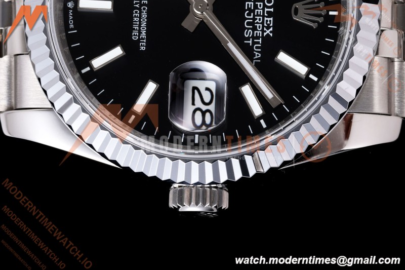 Rolex - Datejust 126234 36mm Jub Flt 904L SS/SS Blk/Stk QF SH3235 | 롤렉스 - 데이저스트 126234 36mm 주빌리 플라이트 904L SS/SS 블랙/스트라이프 QF SH3235