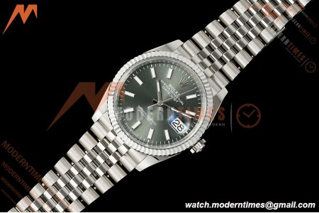 Rolex - Datejust 126234 36mm Jub Flt 904L SS/SS Mint Green VF DD3235
