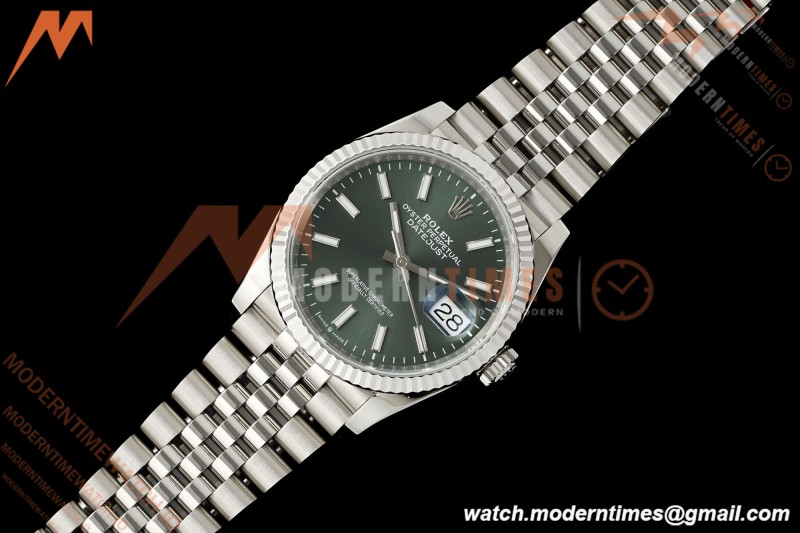 Rolex - Datejust 126234 36mm Jub Flt 904L SS/SS Mint Green VSF V2 VS3235