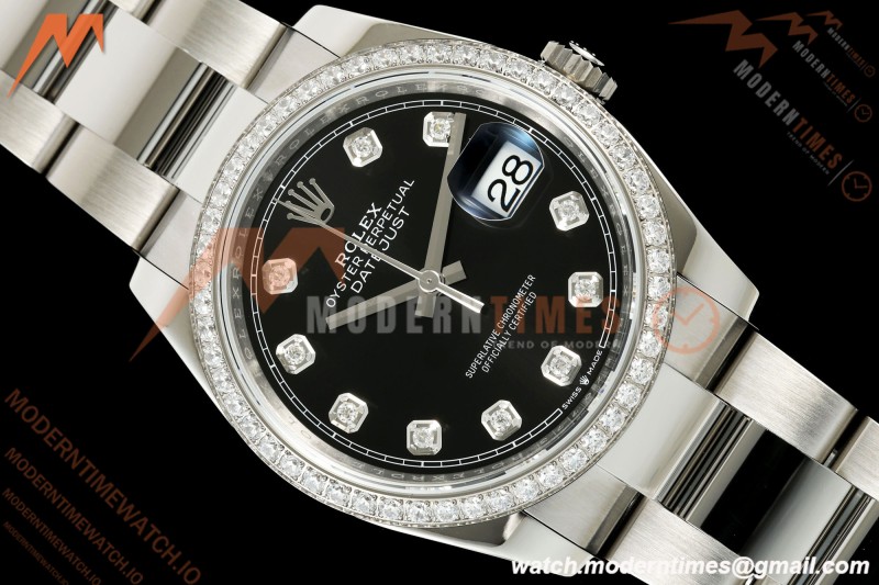 Rolex - Datejust 126284RBR 36mm Oys Dia 904L SS/SS Blk/Dia VSF VS3235