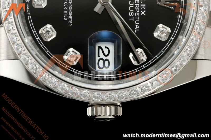 Rolex - Datejust 126284RBR 36mm Jub Dia 904L SS/SS Blk/Dia VSF VS3235 | 롤렉스 - 데이저스트 126284RBR 36mm 주빌리 다이아 904L 스테인리스 스틸/스테인리스 스틸 블랙/다이아 VSF VS3235