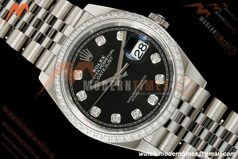 Rolex - Datejust 126284RBR 36mm Jub Dia 904L SS/SS Blk/Dia VSF VS3235 | 롤렉스 - 데이저스트 126284RBR 36mm 주빌리 다이아 904L 스테인리스 스틸/스테인리스 스틸 블랙/다이아 VSF VS3235