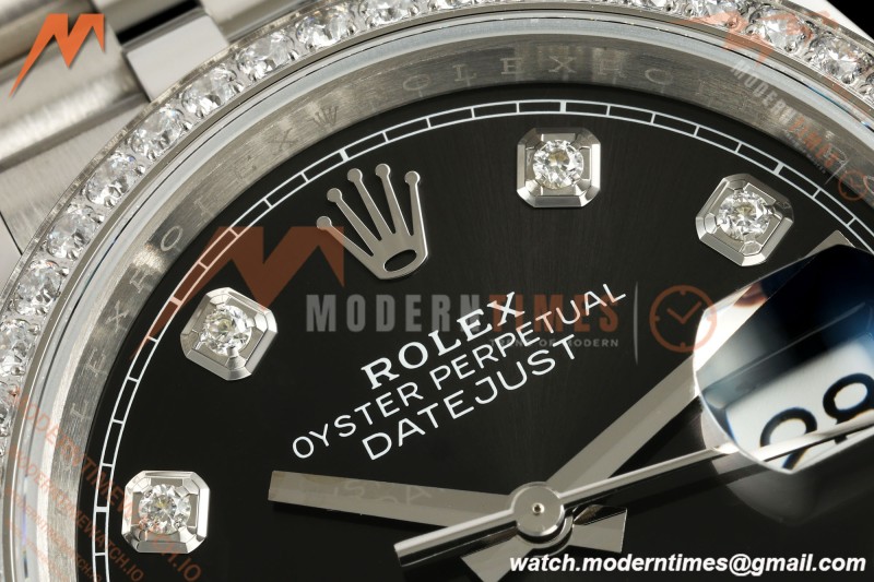 Rolex - Datejust 126284RBR 36mm Jub Dia 904L SS/SS Blk/Dia VSF VS3235 | 롤렉스 - 데이저스트 126284RBR 36mm 주빌리 다이아 904L 스테인리스 스틸/스테인리스 스틸 블랙/다이아 VSF VS3235