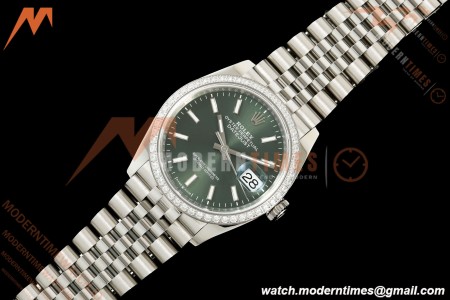 Rolex - Datejust 126284RBR 36mm Jub Dia 904L SS/SS Grn/Dia VSF VS3235