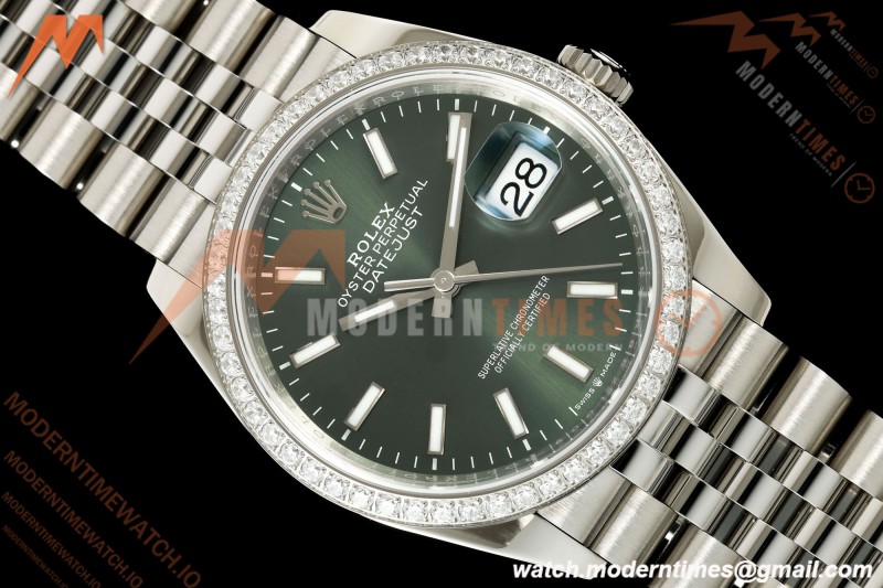 Rolex - Datejust 126284RBR 36mm Jub Dia 904L SS/SS Grn/Dia VSF VS3235 | 롤렉스 - 데이저스트 126284RBR 36mm 주빌리 다이아 904L 스테인리스 스틸/스테인리스 스틸 그린/다이아 VSF VS3235