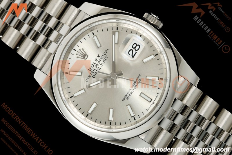 Rolex - Datejust 36mm 126200 Jub Smt 904L SS/SS Silv/Stk VSF VS3235