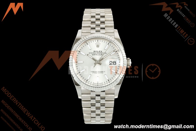 Rolex - Datejust 126234 36mm Jub Flt 904L SS/SS Silv/Stk VF DD3235