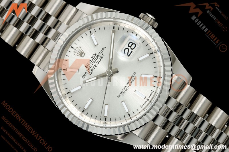 Rolex - Datejust 126234 36mm Jub Flt 904L SS/SS Silv/Stk VF DD3235