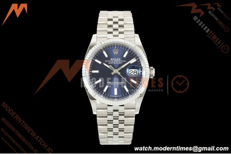 Rolex - Datejust 126234 36mm Jub Flt 904L SS/SS Blue/Stk VF DD3235