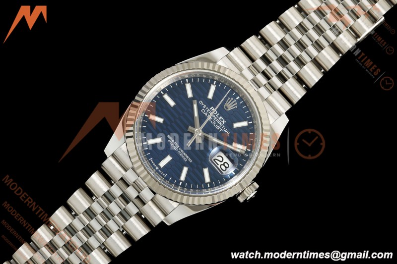 Rolex - Datejust 126234 36mm Jub Flt 904L SS/SS F-Blu/Stk VF DD3235