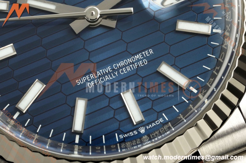 Rolex - Datejust 126234 36mm Jub Flt 904L SS/SS F-Blu/Stk VF DD3235