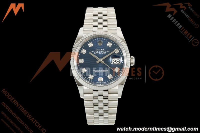 Rolex - Datejust 126234 36mm Jub Flt 904L SS/SS F-Blu/Dia VF DD3235 | 롤렉스 - 데이트저스트 126234 36mm 주빌리 플라이트 904L SS/SS F-블루/다이아 VF DD3235
