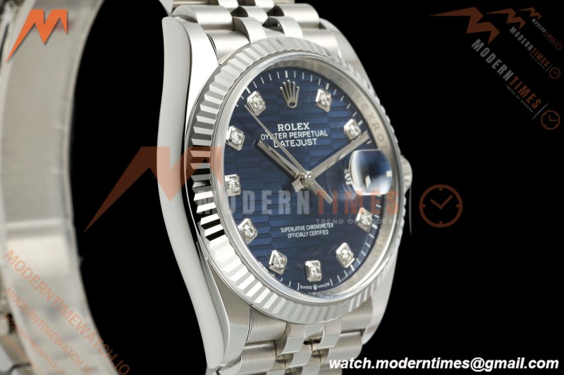Rolex - Datejust 126234 36mm Jub Flt 904L SS/SS F-Blu/Dia VF DD3235 | 롤렉스 - 데이트저스트 126234 36mm 주빌리 플라이트 904L SS/SS F-블루/다이아 VF DD3235