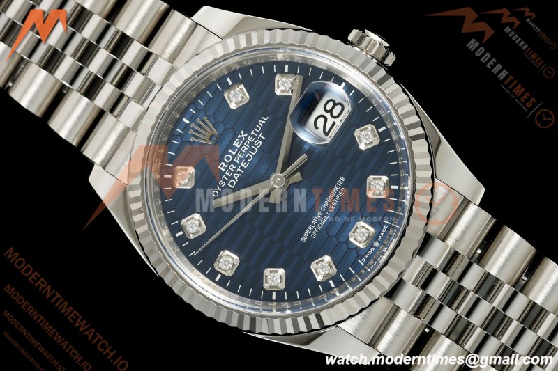 Rolex - Datejust 126234 36mm Jub Flt 904L SS/SS F-Blu/Dia VF DD3235 | 롤렉스 - 데이트저스트 126234 36mm 주빌리 플라이트 904L SS/SS F-블루/다이아 VF DD3235