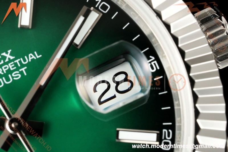 Rolex - Datejust 126334 41mm Jub Flt 904L SS/SS Ombre Green/Stk QF JH3235 Free Sprung