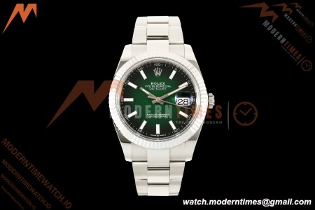 Rolex - Datejust 126334 41mm Oys Flt 904L SS/SS Ombre Green/Stk SEEKF DD3235