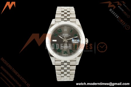 Rolex - Datejust 126334 41mm Wimbledon Jub Flt 904L SS/SS Grey/Rmn RWF JH3235 Free Sprung