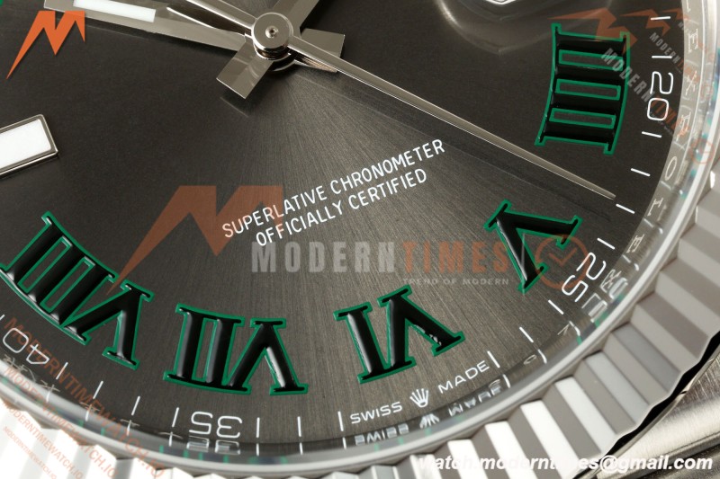 Rolex - Datejust 126334 41mm Wimbledon Jub Flt 904L SS/SS Grey/Rmn RWF JH3235 Free Sprung