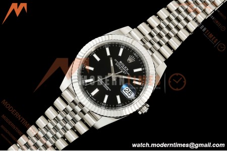 Rolex - Datejust 126334 41mm Jub Flt 904L SS/SS Blk/Stk RWF JH3235 Free Sprung