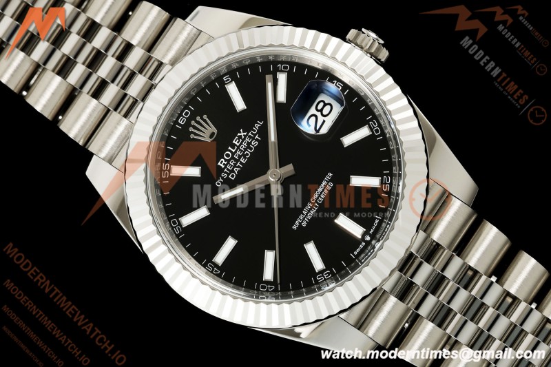 Rolex - Datejust 126334 41mm Jub Flt 904L SS/SS Blk/Stk RWF JH3235 Free Sprung
