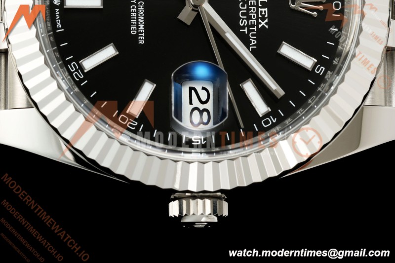 Rolex - Datejust 126334 41mm Jub Flt 904L SS/SS Blk/Stk RWF JH3235 Free Sprung