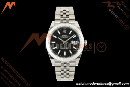 Rolex - Datejust 126334 41mm Jub Flt 904L SS/SS Blk/Stk RWF JH3235 Free Sprung