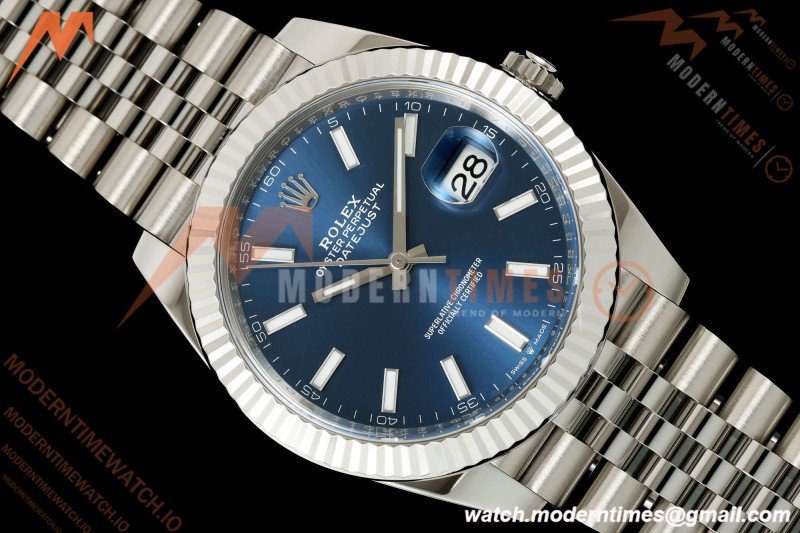 Rolex - Datejust 126334 41mm Jub Flt 904L SS/SS Blue/Stk RWF JH3235 Free Sprung