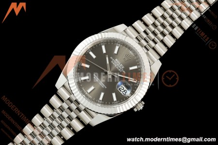 Rolex - Datejust 126334 41mm Jub Flt 904L SS/SS Grey/Stk RWF JJH3235 Free Sprung