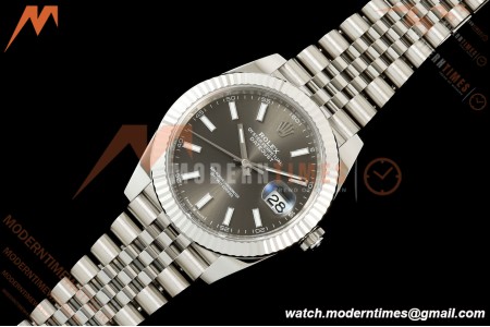 Rolex - Datejust 126334 41mm Jub Flt 904L SS/SS Grey/Stk RWF JJH3235 Free Sprung