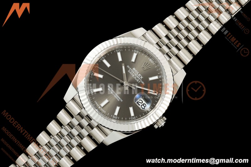 Rolex - Datejust 126334 41mm Jub Flt 904L SS/SS Grey/Stk RWF JJH3235 Free Sprung