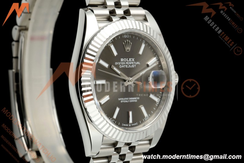 Rolex - Datejust 126334 41mm Jub Flt 904L SS/SS Grey/Stk RWF JJH3235 Free Sprung