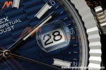 Rolex - Datejust 126334 41mm Jub Flt 904L SS/SS Blue Textured/Stk RWF JH3235 Free Sprung