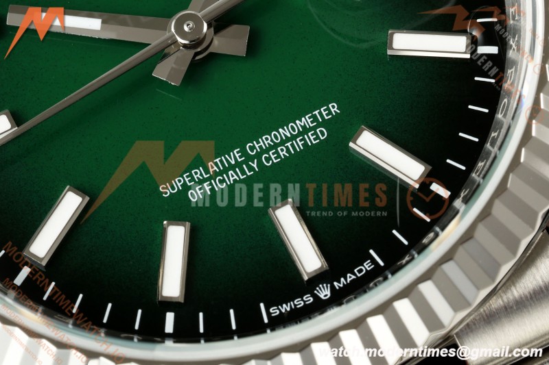 Rolex - Datejust 126234 36mm Jub Flt 904L SS/SS Ombre Green/Stk VSF V2 DD3235
