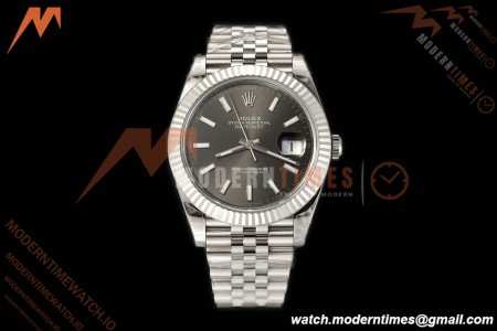 Rolex - Datejust 126334 41mm Jub Flt 904L SS/SS Grey/Stk VSF DD3235 Free Sprung