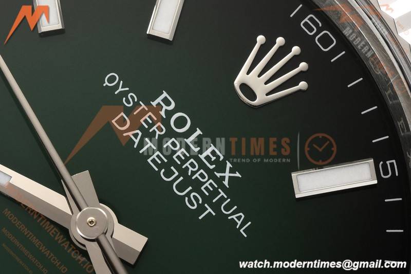 Rolex - Datejust 126334 41mm Jub Flt 904L SS/SS Ombre Green/Stk VSF V2 DD3235 Free Sprung