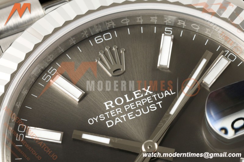 Rolex - Datejust 126334 41mm Jub Flt 904L SS/SS Grey/Stk SEEK VR3235