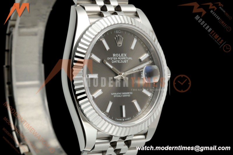 Rolex - Datejust 126334 41mm Jub Flt 904L SS/SS Grey/Stk SEEK VR3235