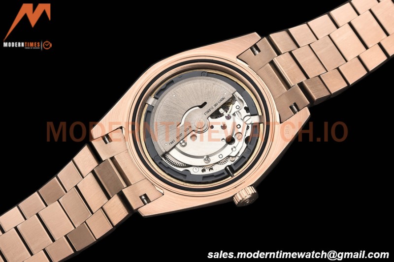 Rolex - DayDate 40mm Flt/Pres RG/RG Brown Stick GDF MY8215