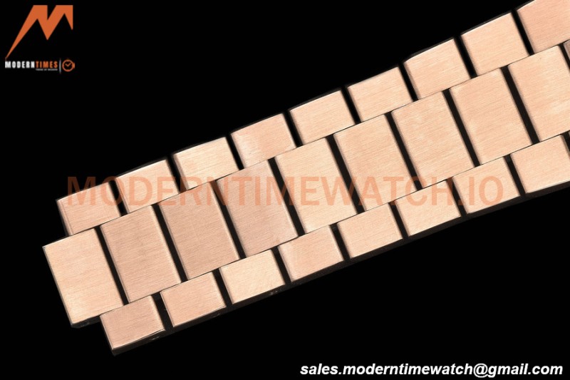 Rolex - DayDate 40mm Flt/Pres RG/RG Brown Stick GDF MY8215