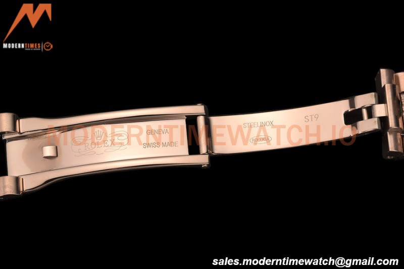 Rolex - DayDate 40mm Flt/Pres RG/RG White Roman GDF MY8215