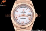Rolex - DayDate 40mm Flt/Pres RG/RG White Roman GDF MY8215