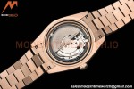 Rolex - DayDate 40mm Flt/Pres RG/RG Silver Stick GDF MY8215