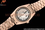Rolex - DayDate 40mm Flt/Pres RG/RG Black Stick GDF MY8215