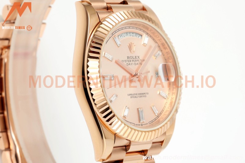 Rolex - DayDate 228235 Gain Weight 40mm Flt Pres RG/RG Champ/Dia KF VR3255